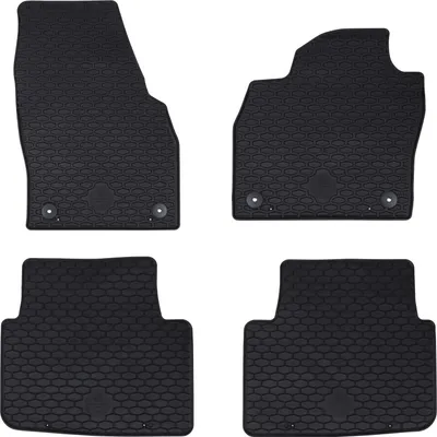Image de Tapis de voiture 4 pcs Noir adapté pour KAMIQ 2019- Caoutchouc