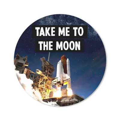 Produktbild von MuchoWow® Mauspad Mousepad Rakete - Zitate - 'Bring mich zum Mond' - Sprichwörter - Jungen - Kinder - Kinder 50x50 cm - Mousepads - Maus Mat - Pad - Mausunterlage - Vinyl