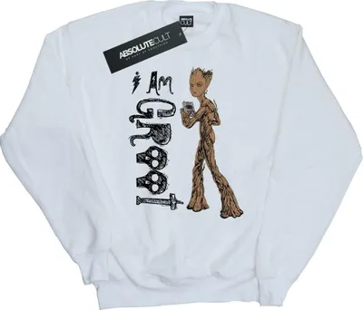 Produktbild von Marvel - "Avengers Infinity War I Am Teenage Groot" Sweatshirt für Herren BI9665 (S) (Weiß)
