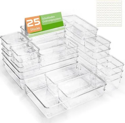 Obrázek produktu pro Organizér na kosmetiku, 25 kusů, protiskluzové podložky, kosmetická stanice