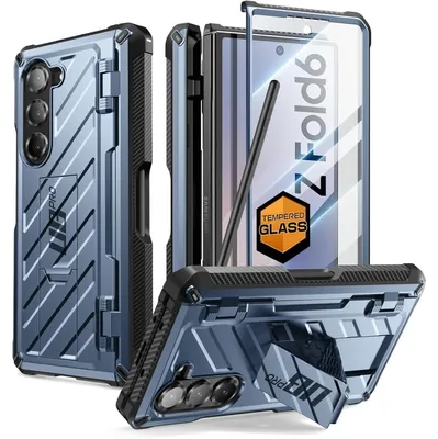 Obrázek produktu pro Ochranné pouzdro pro Samsung Galaxy Z Fold 6 s držákem pro S Pen, ochrannou fólií na displej, stojánkem a vojenskou odolností