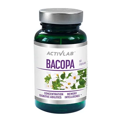 Immagine prodotto di Activlab Bacopa - Supporto per le funzioni cerebrali, la concentrazione e la memoria, 60 capsule