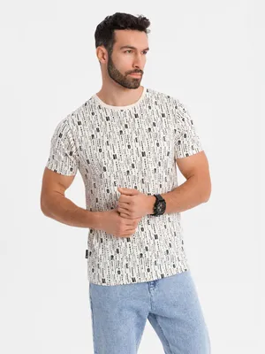 Immagine prodotto di Ombre Clothing T-shirt da uomo a maniche corte Economou crema S