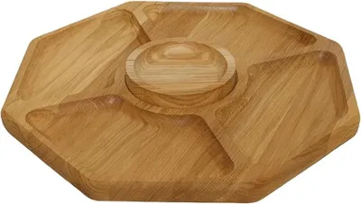 Image de Planche en chêne avec bol à sauces en forme de miel | planche en bois pour le service | support pour collations | planche à fromages | ensemble à dips