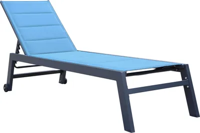Produktbild von Sonnenliege BARBADOS aus blaugrauem Textilene - Aluminium anthrazit