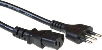 Immagine prodotto di ACT AK5446 Cavo di alimentazione nero 1,8 m spina di rete tipo L accoppiatore C13 (AK5446)