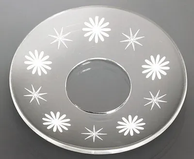 Produktbild von Glas-Kerzenmanschette - Tropfenfänger aus unserer Traditional-Linie für Kerzen bis Ø 25 mm. Der Außendurchmesser der Kerzenmanschette beträgt Ø 70 mm. Hergestellt in Handarbeit aus klarem Glas. Schützt vor herablaufendem Wachs auf Ihrem gedeckten Tisch.