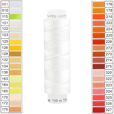 100m / 1 Spule Unipoly 120 TEX14x2 Polyester weiß