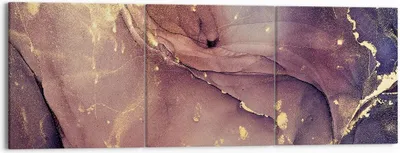 Produktbild von Bild auf Leinwand - Leinwandbild - 3 Teile - Stein Gold Marmor - 150x50cm - Wand Bild - Wanddeko - Wandbilder - Leinwanddruck - Bilder - Wanddekoration - Leinwand bilder - Wandbild - CA150x50-4714