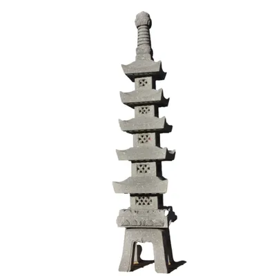Produktbild von Wunderschöne Granit Pagode für den Garten den Teich oder die Terrasse ist Frostfest Witterungsbeständig und Neu 180 cm H, HIL-010-2
