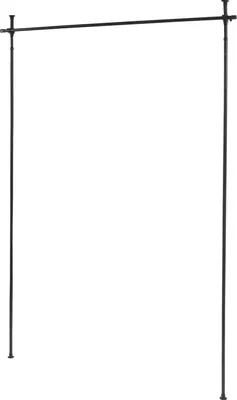 Produktbild von Gardinenstange für Fenster - Teleskop Spannstange - Ohne Bohren - Kohlenstahl - Länge 0,7–3,54 m - Tragkraft bis 30 kg - Schwarz