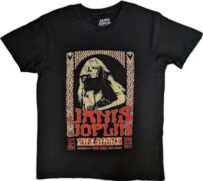 Produktbild von Janis Joplin Vintage Poster Black L T-Shirt