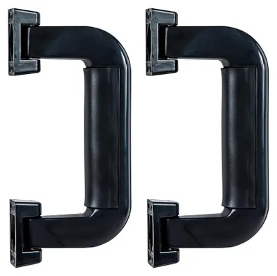 Koffergriff im 2er Set von HMF mit den Maßen 16.5 x 7.5 cm in Schwarz