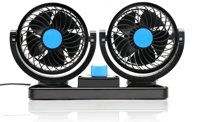 Produktbild von Autolüfter, 12V Mini Lüfter, Tischventilator mit Zigarettenanzünder, 360° Drehbarer Auto Ventilator für LKW-SUV-Wohnmobil