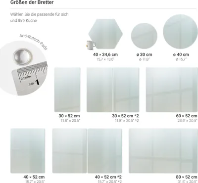 Produktbild von Glasplatte 52x30cm - Klarglas ESG - Sicherheitsglas Transparent - Möbelplatte - Abdeckglas Zuschnitt
