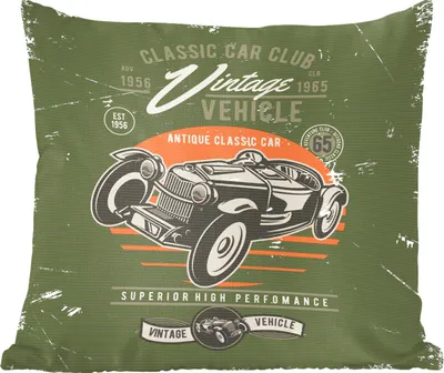 Produktbild von MuchoWow® Zierkissen Sofakissen Wohnzimmer Dekokissen 40x40 cm Oldtimer - Oldtimer - Auto - Foto Kissen - Schlafzimmer Dekoration