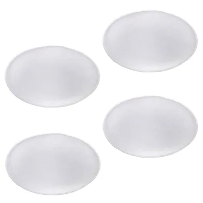 Produktbild von Sitzkissen aus Filzstoff, Stuhlkissen Sitzpolster Stuhlpolster, im 4er Set, mit Filzstoff in weiß und Polsterung rund
