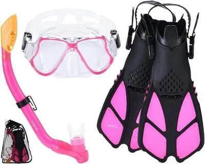 Immagine prodotto di Set da snorkeling 3 in 1 per bambini con pinne e maschera