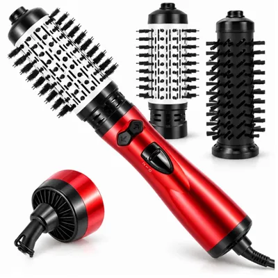Obrázok produktu pre Teplovzdušná Kefa Rotačná 3v1 S Ionizáciou 2 Nadstavce Otočná 360° Na Sušenie Tvarovanie A Objem Vlasov