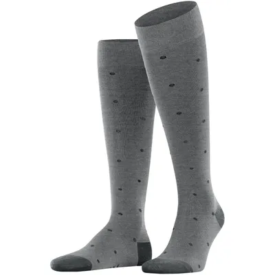 Image de FALKE Dot, chaussettes montantes pour hommes, modèle 3167 - couleur acier mélangé, taille 39-42