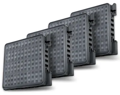Aktivkohlefilter 4er-Set für Liebherr Kühlschränke, 46 x 40 x 10 mm