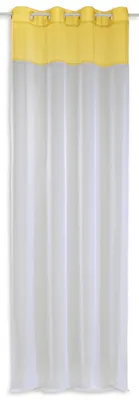 Produktbild von Voile Dekoschal transparent Christal 140x245cm Ösen gelb