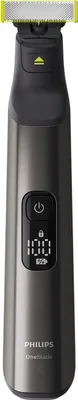 Produktbild von Philips OneBlade Pro QP6550/15 Face + Body, Eingebautes Display, Waschbar, Akku, Grau