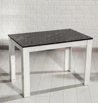 Produktbild von Moderner Schwarz-weißer Rechteckiger Esstisch Esszimmer Möbel