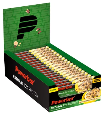 Produktbild von POWERBAR Natural Protein Banana Chocolate 18x40g veganer Protein Riegel