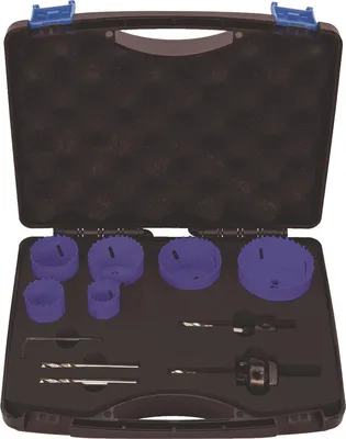 Obrázek produktu pro Sada vrtáků Lochsgen, 10 kusů, 22–68 mm, hloubka řezu 38 mm, HSS-Co8