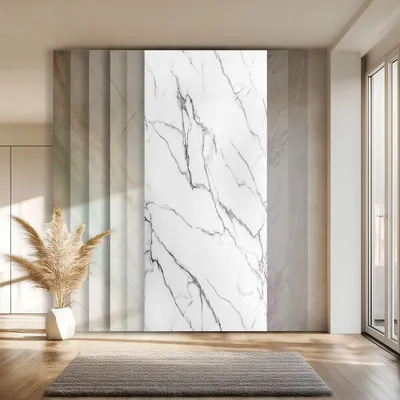 Produktbild von HEXIM Marmorplatten Optik 1 Stück 280x122 cm SPC Kunststoff Innen & Außenbereich Granit Steinoptik - Duschrückwand Küchenrückwand Spritzschutz Dekorpaneel (3,42 m² 2001) A-Serie