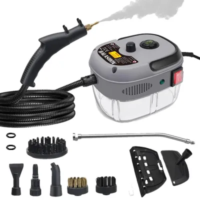 Zdjęcie produktu dla Przenośny odkurzacz parowy, wysokociśnieniowy, moc 2500W, kolor: szary (BALASHOV)