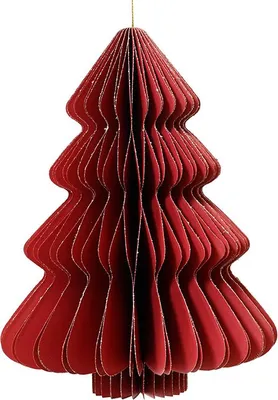 Produktbild von Kaemingk Weihnachtsbaum Papier 40 cm rot