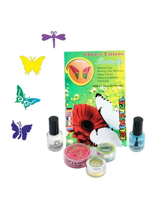 Obrázek produktu pro Sada pro tetování s třpytkami - Butterfly