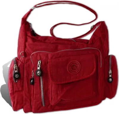 Image de Bag Street Sac à main femme rouge Nylon 30x15x22 D2OTJ204R