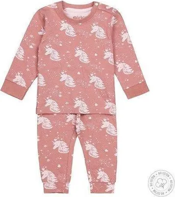 Produktbild von Dirkje Mädchen Schlafanzug Einhorn rosa 74/80