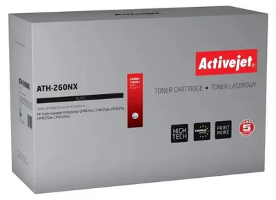 Produktbild von Activejet ATH-260NX Tonerkartusche (Ersatz für HP CE260X; Höchste; 17000 pages; schwarz), 17000 Seiten, Schwarz, 1 Stück(e)
