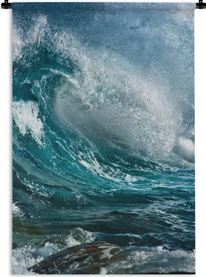Produktbild von MuchoWow® Wandteppich Wandbehang Meer - Golf - Wasser 60x90 cm Tapisserie Dekoration Wandtuch - Foto-Teppich - Abwaschbar