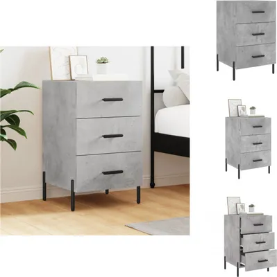 Obrázek produktu pro vidaXL Noční stolek betonový šedý 40x40x66 cm materiál na bázi dřeva - Noční stolky