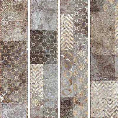 Produktbild von PURO TAPETE - Realistische Tapete ohne Rapport und Versatz 10m Vlies Tapetenrolle Wandtapete modern design Fototapete - Beton Ornament f-C-0231-j-a