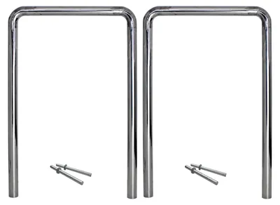 Produktbild von 2 x Fahrradanlehnbügel 118 x 78 cm Edelstahl Ø 60 mm Typ U ergebener Name