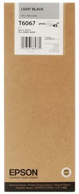 Produktbild von Epson Tintenpatrone light schwarz T 606 220 ml T 6067
