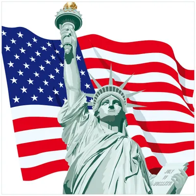 Produktbild von Wallario Sticker / Aufkleber für Kühlschrank / Geschirrspüler / Küchenschränke, selbstklebende Folie - 60 x 60 cm, Motiv: Freiheitsstatue USA