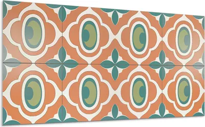Produktbild von Mosaikmuster Mit Pflanzenmotiv – Selbstklebende Fliesen – Wandverkleidung – Wandpaneel – PVC Fliesen – Vinylflisen – PCV Flisen – Selbstklebend – Wanddeko – 6 Stück 60 x 30 cm