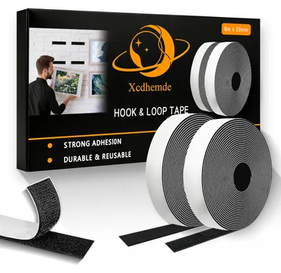 Image de Ruban adhésif auto-adhésif - Extra résistant - Pour la fixation - 8 mètres x 20 mm - Noir