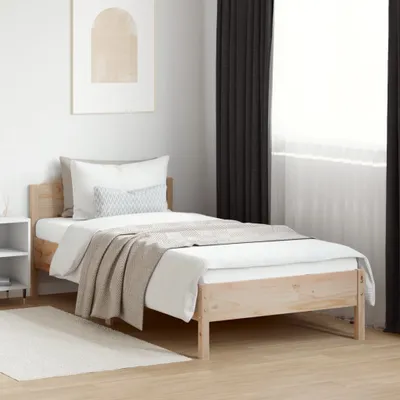 Produktbild von “2026 Modern“ Massivholzbett ohne Matratze 100x200cm Kiefernholz - Designermöbel 452139 - Klassische BettenJugendbett Tagesbett