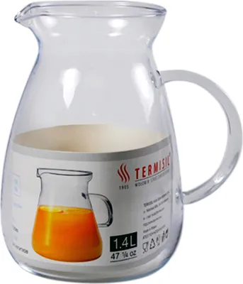 Zdjęcie produktu dla DZBANEK DO WODY Dzbanek szklany 1,3 L Dzbanek do soku Karafka do wody Dzbanek TERMISIL SOK