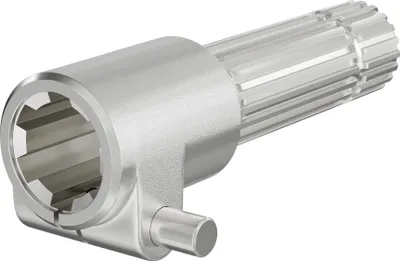 Image de Wiltec Manchon de Prise de force Cardan - Longueur 160 mm - Raccord logement 1 3/8" 6D - Raccord sortie 1 3/8" 21D - Ø 36 mm/34,87 mm - Arbre cannelé de tracteur