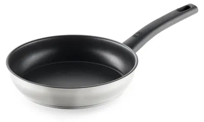 Produktbild von BRA Antistick Inox | Pfanne 28 cm, Edelstahl‑Außenfläche, robust, für alle Herdarten inkl. Induktion