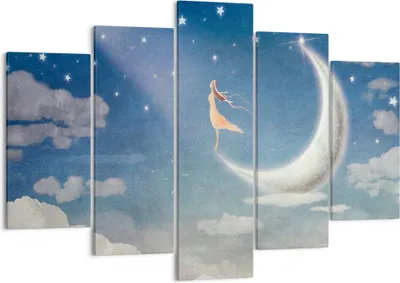 Produktbild von Bild auf Leinwand - Leinwandbild - himmel stern - 150x100cm - Wand Bild - Wanddeko - Wandbilder - Leinwanddruck - Bilder - Kunstdruck - Wanddekoration - Leinwand bilder - Wandkunst - EA150x100-3778